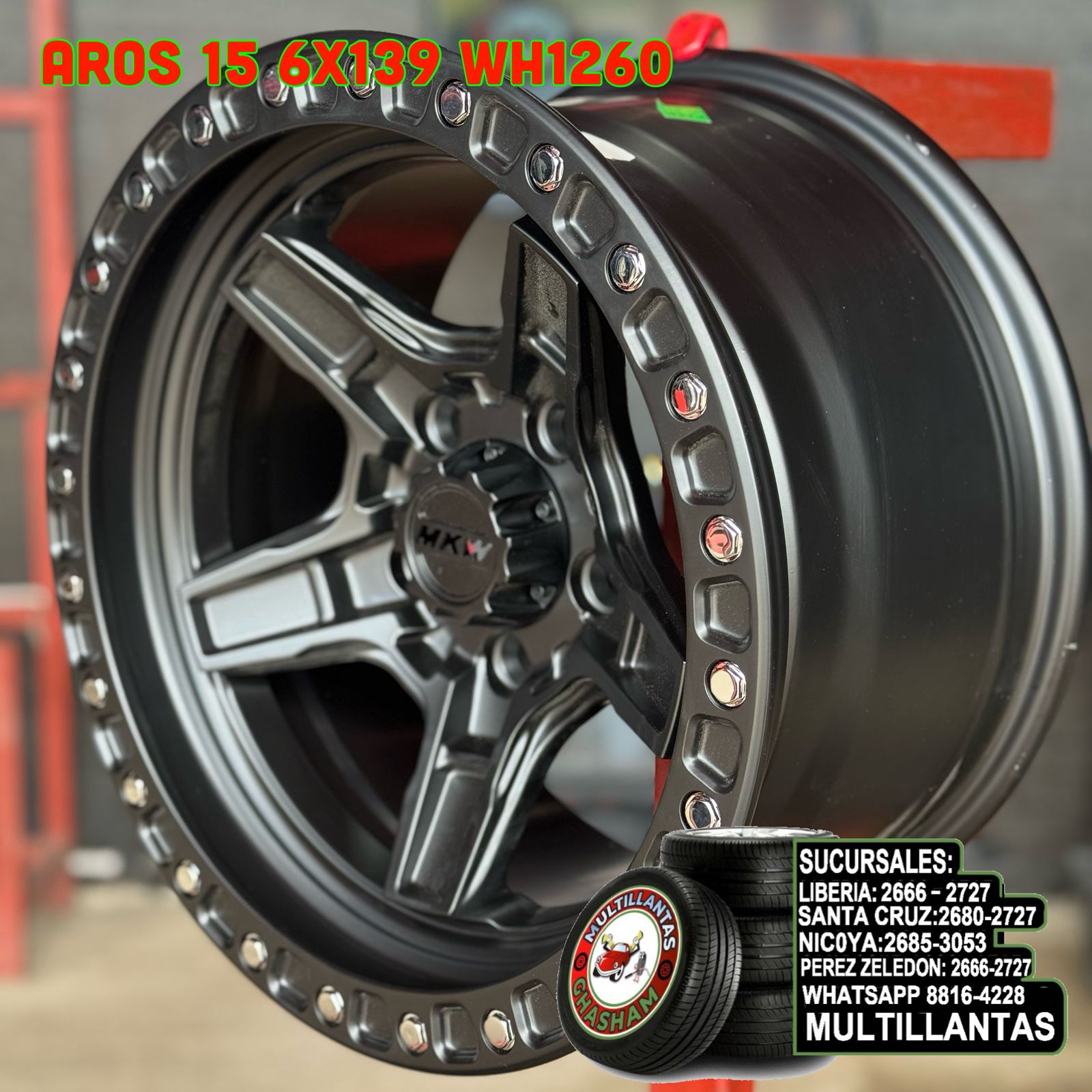 AROS # 15X8 6X139.7 ET0 MB WH1260